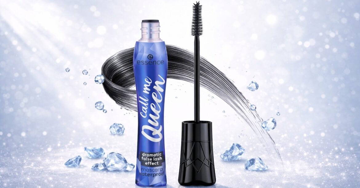 Essence Call Me Queen Waterproof Mascara with elastomer brush and dramatic lash effect