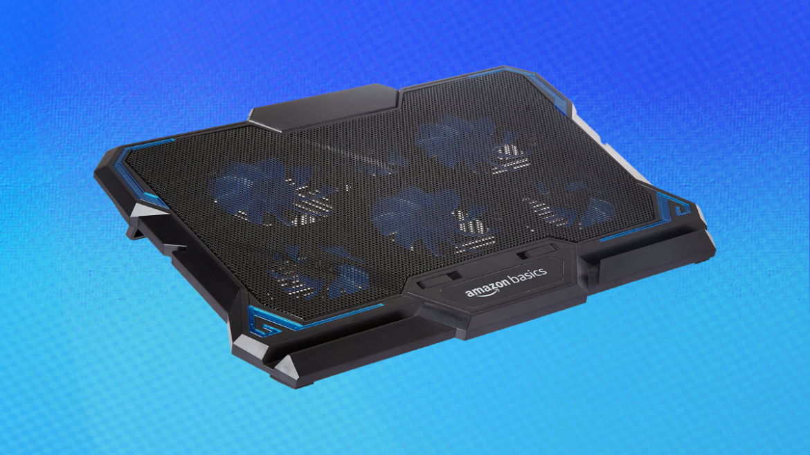 Amazon Basics Laptop Cooling Pad Stand with 6 Quiet Fans