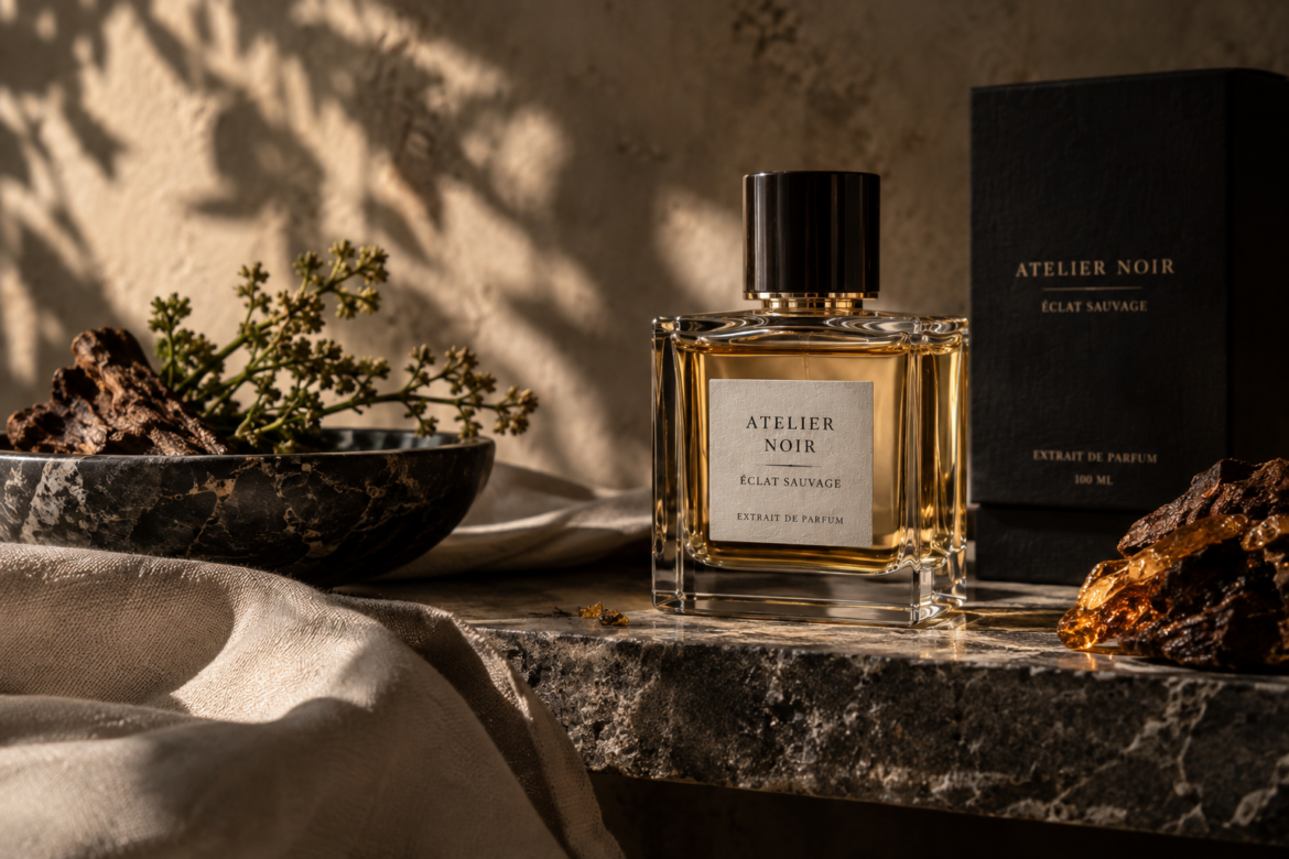 “Elegant niche perfumes displayed in stylish glass bottles, showcasing distinctive fragrances for different scent preferences.”